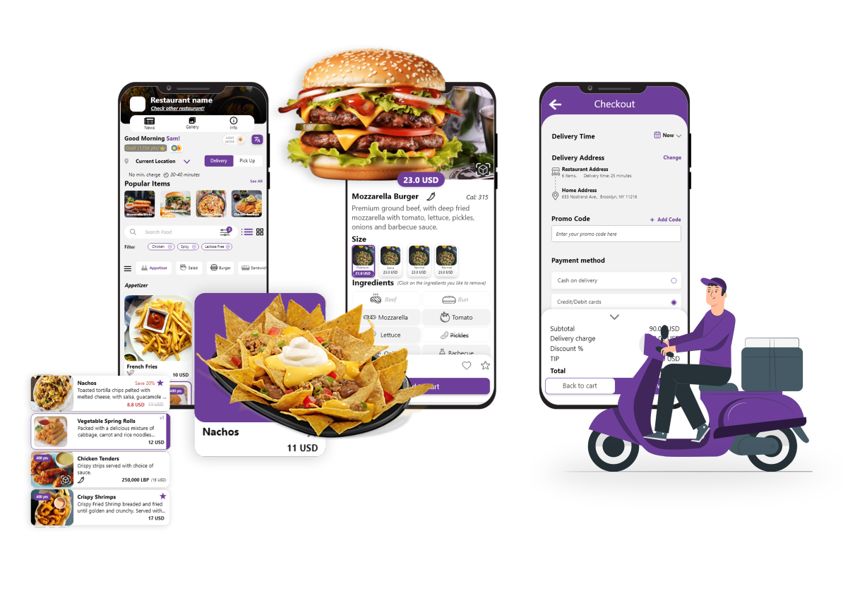Illustration of a home page