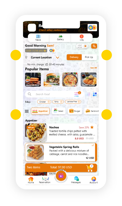 Illustration of a home page