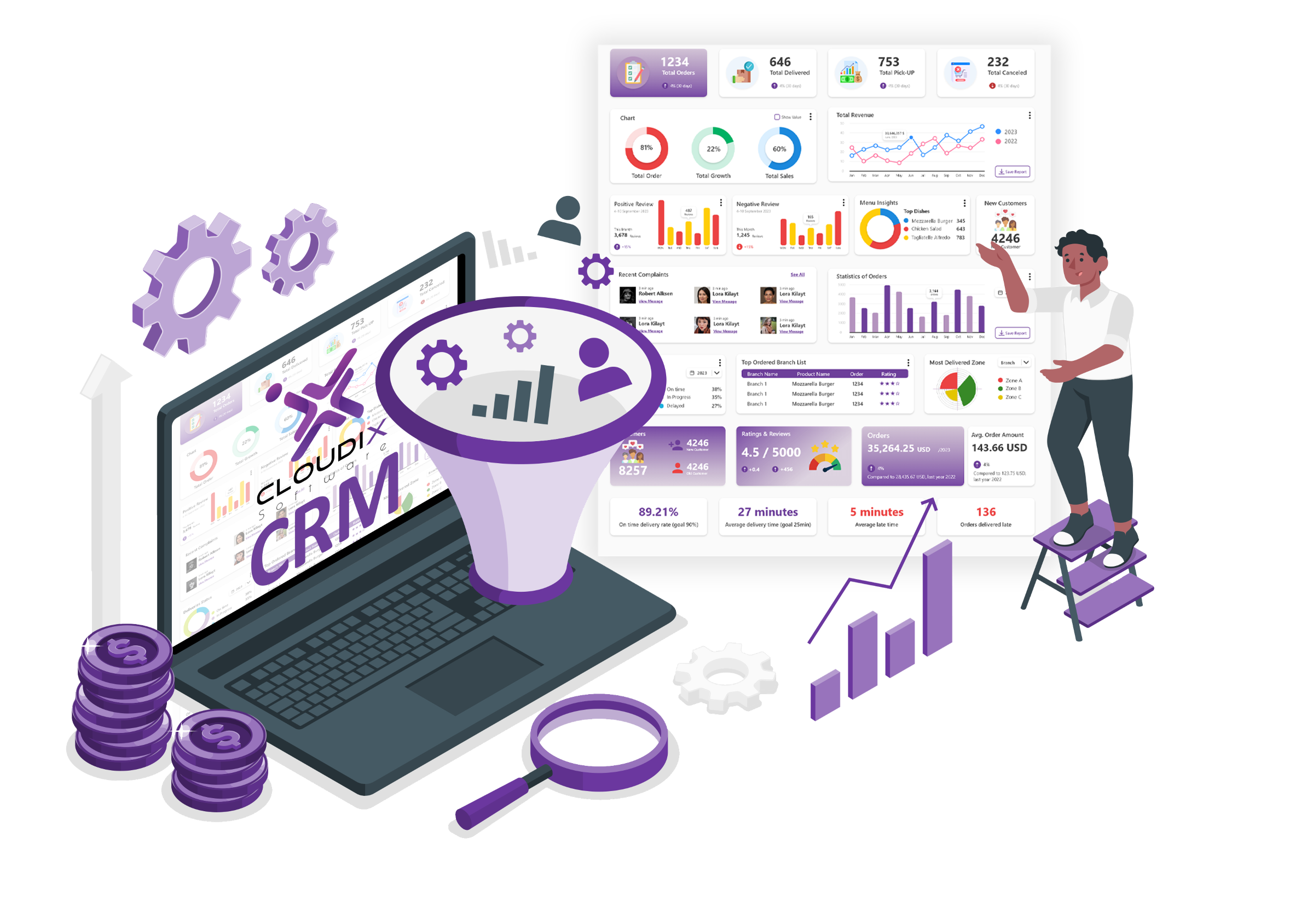 Illustration of a home page