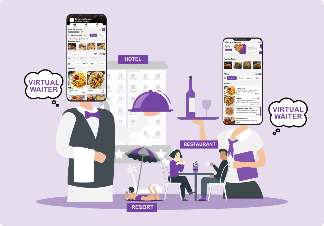 Illustration of a home page